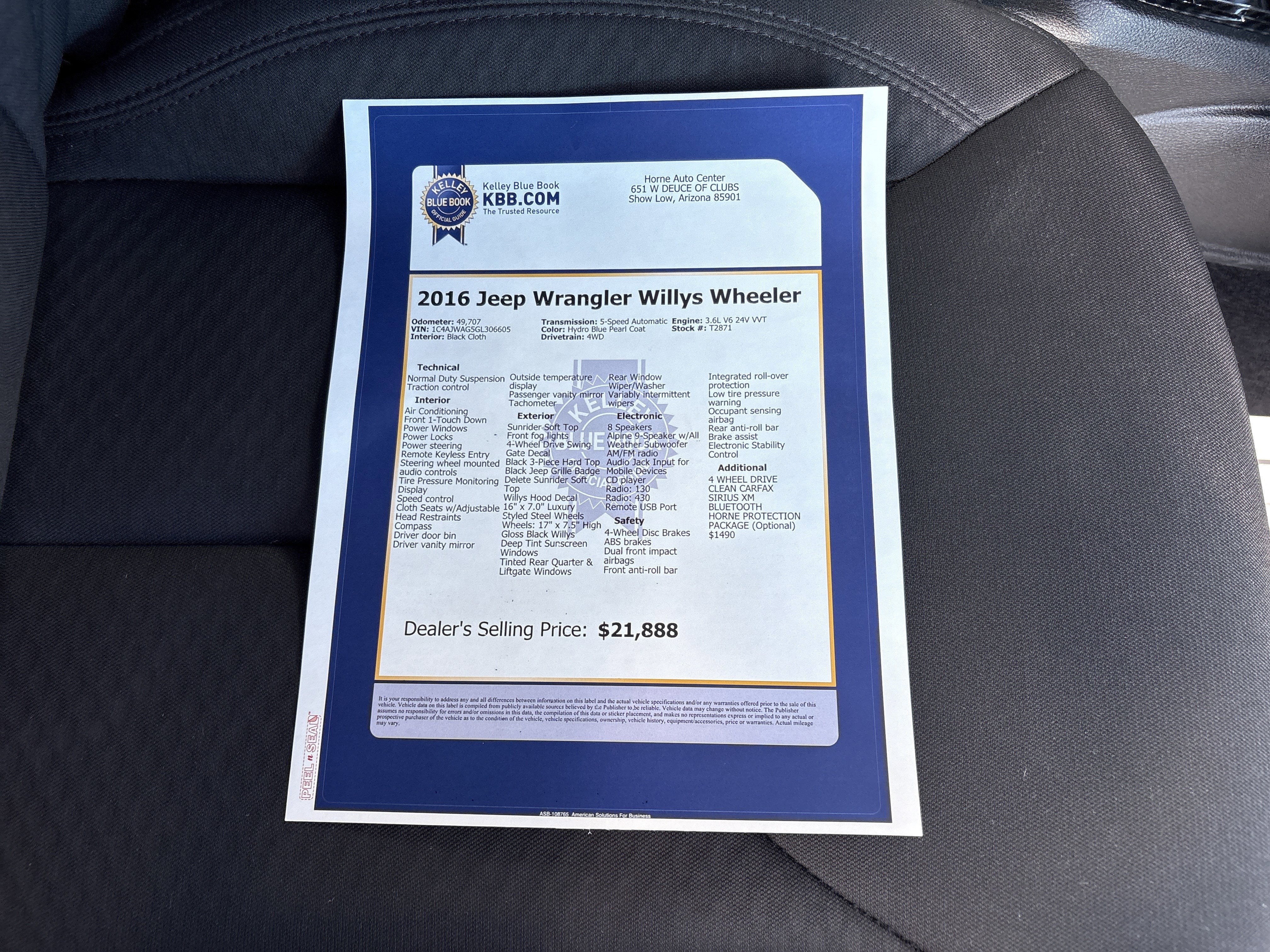 2016 Jeep Wrangler Willys Wheeler