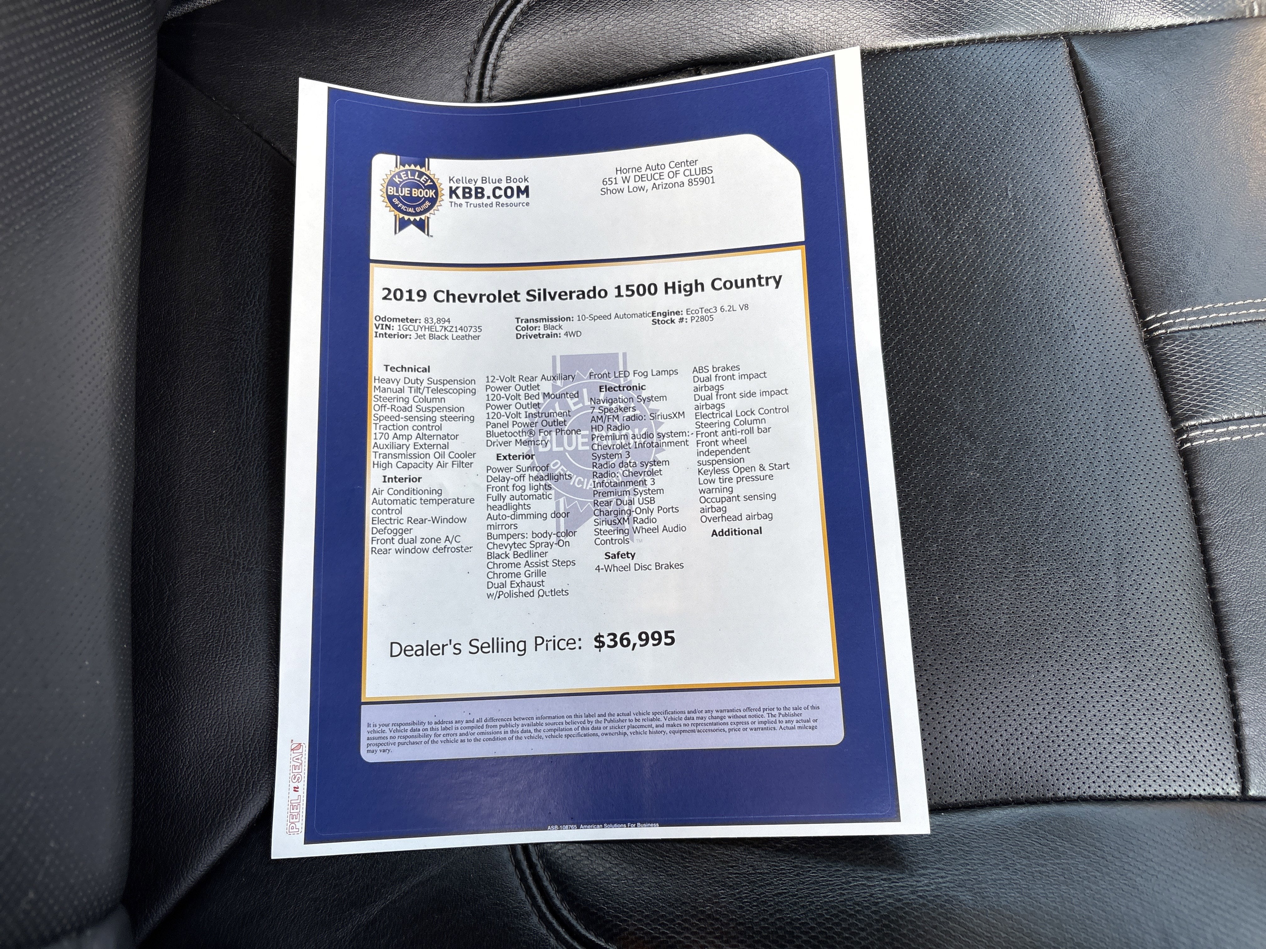 2019 Chevrolet Silverado 1500 High Country