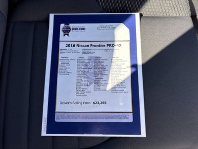 2016 Nissan Frontier PRO-4X