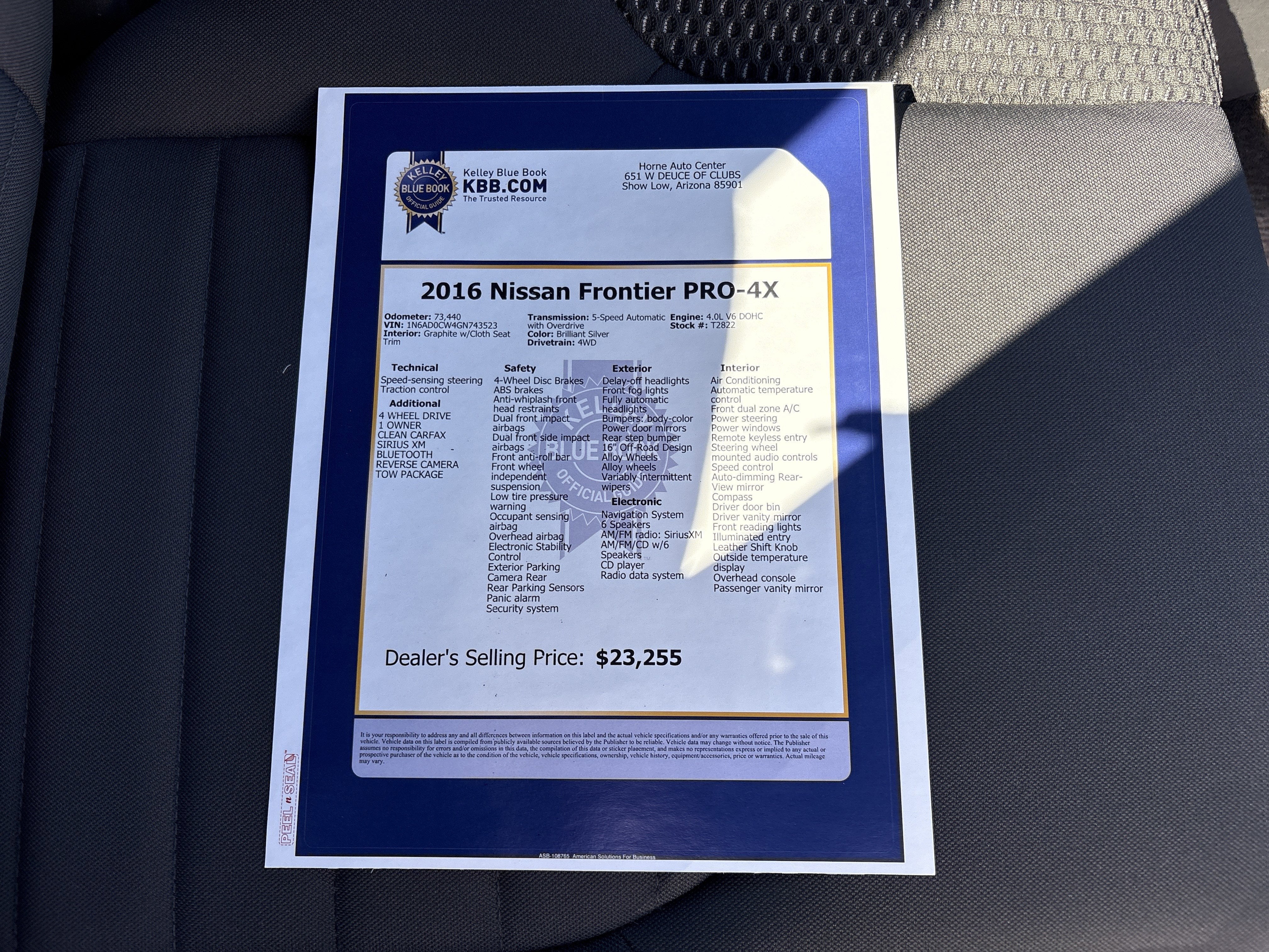 2016 Nissan Frontier PRO-4X