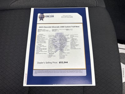 2025 Chevrolet Silverado 1500 Custom Trail Boss