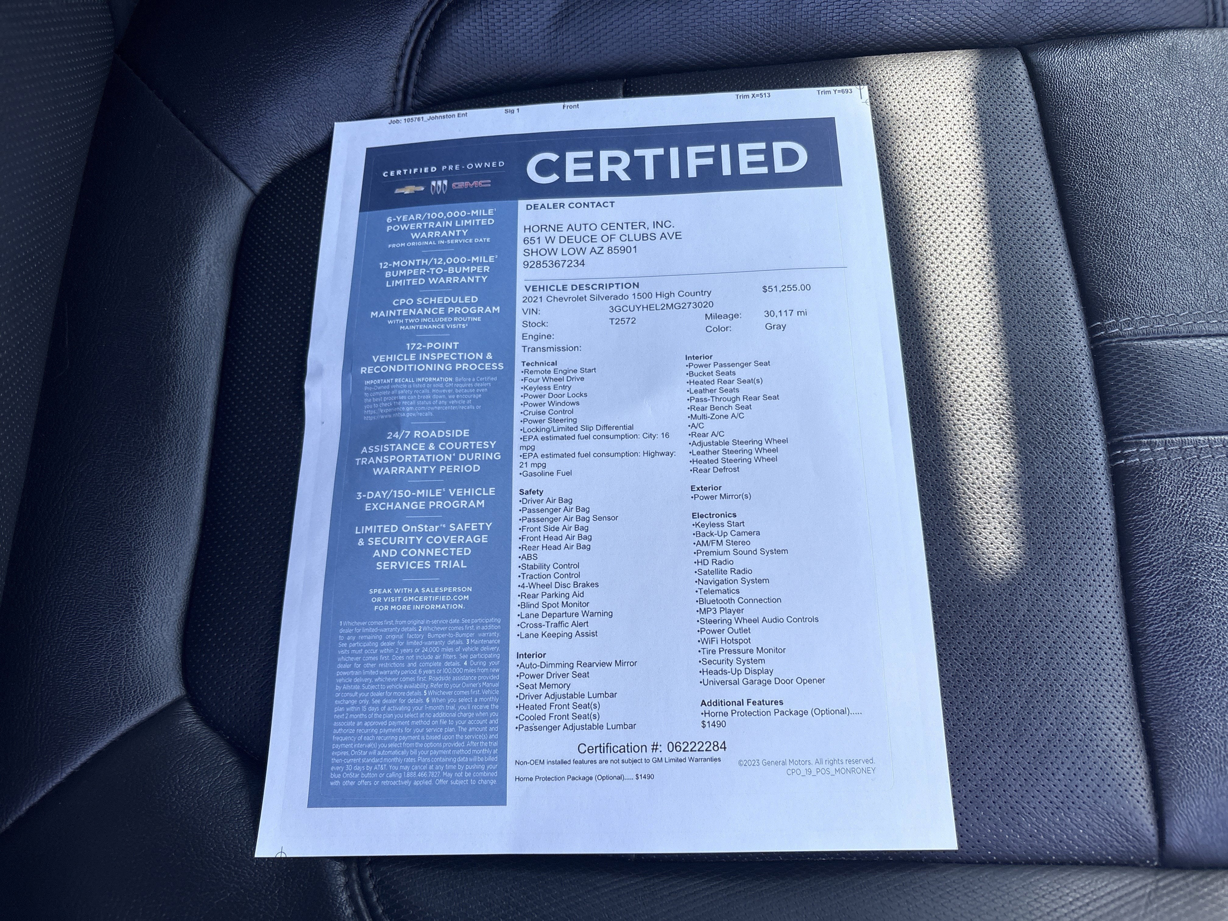 2021 Chevrolet Silverado 1500 High Country