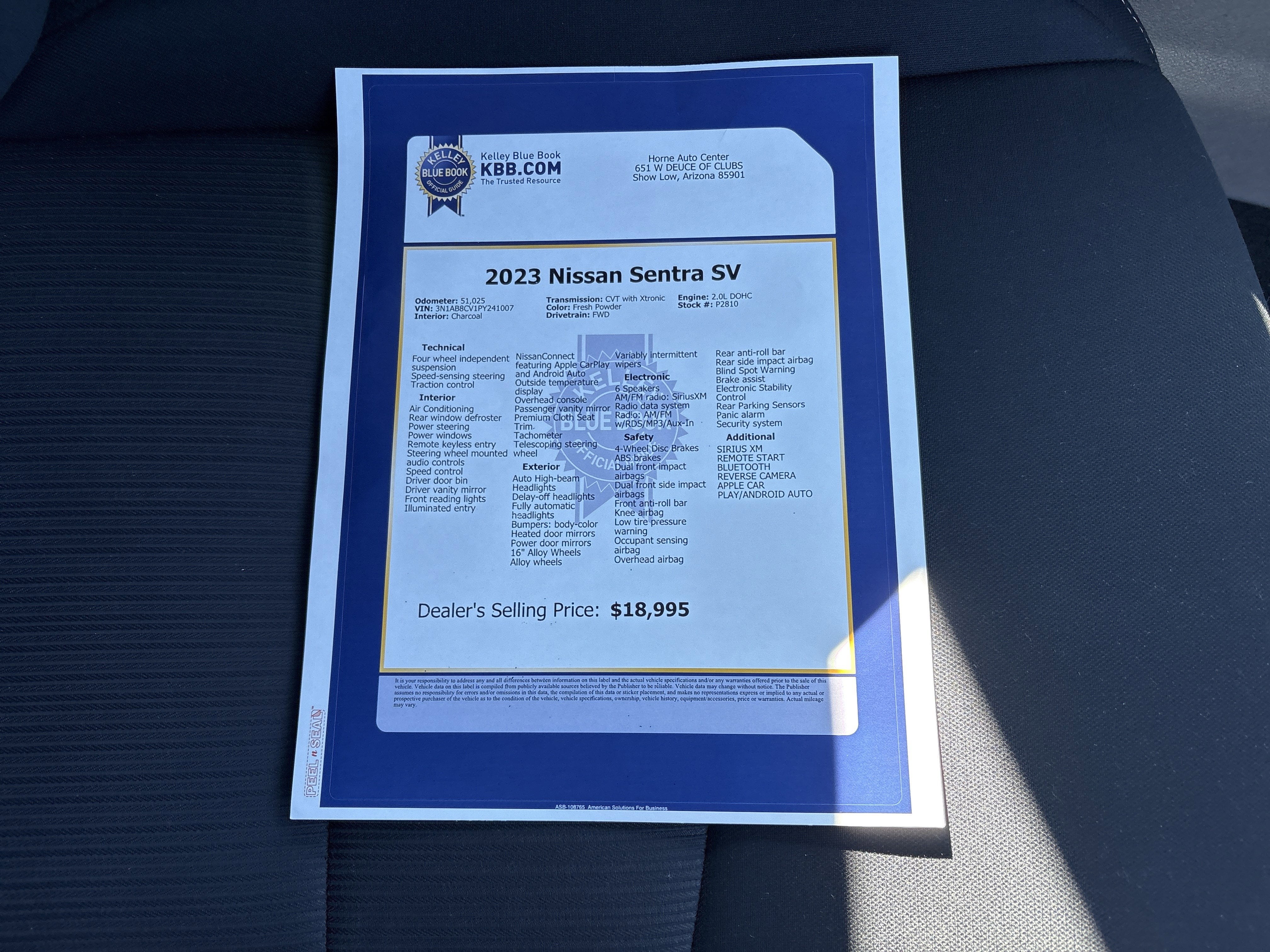 2023 Nissan Sentra SV
