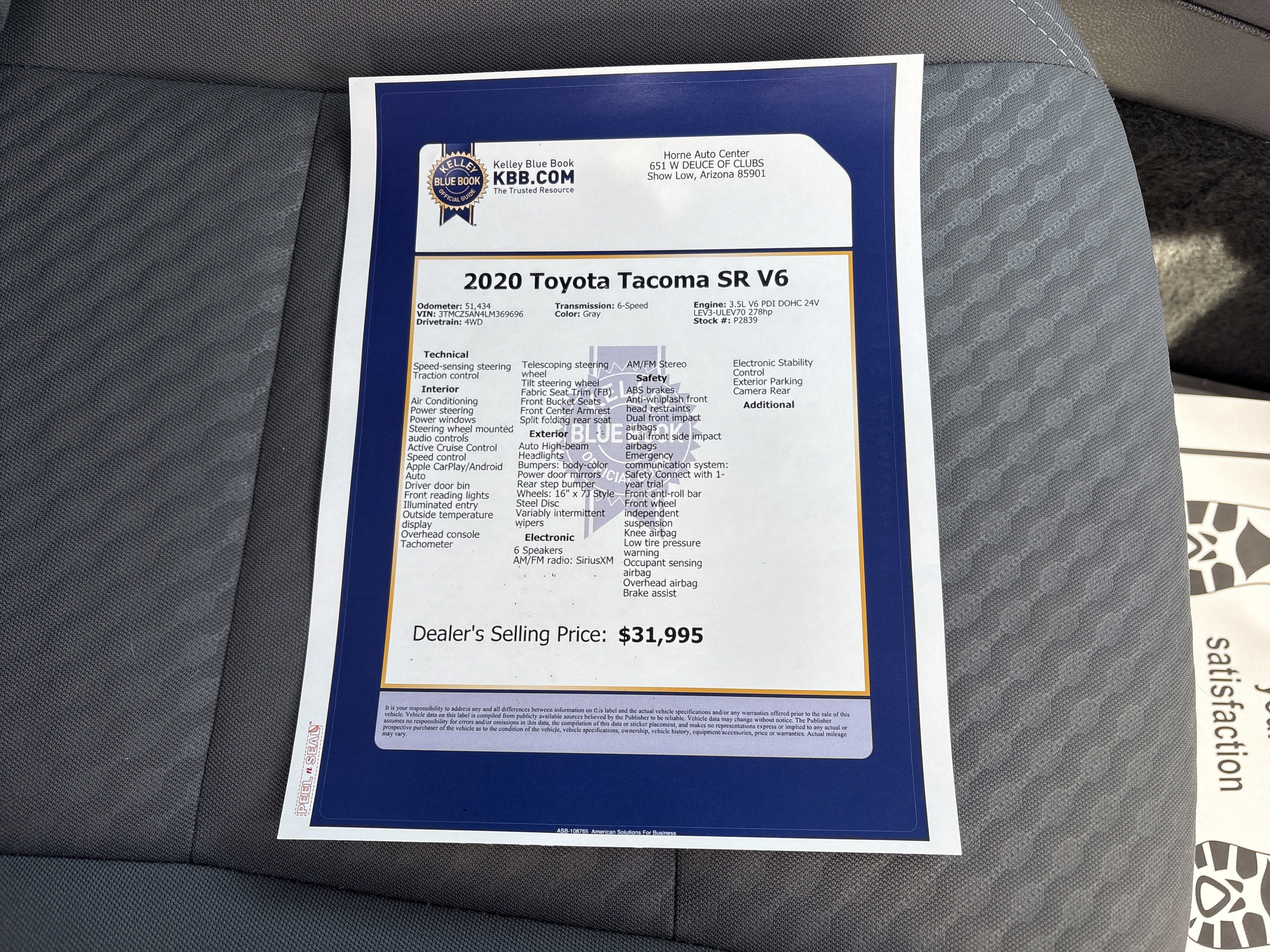 2020 Toyota Tacoma 4WD SR5