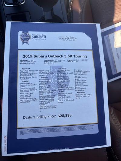 2019 Subaru Outback Touring