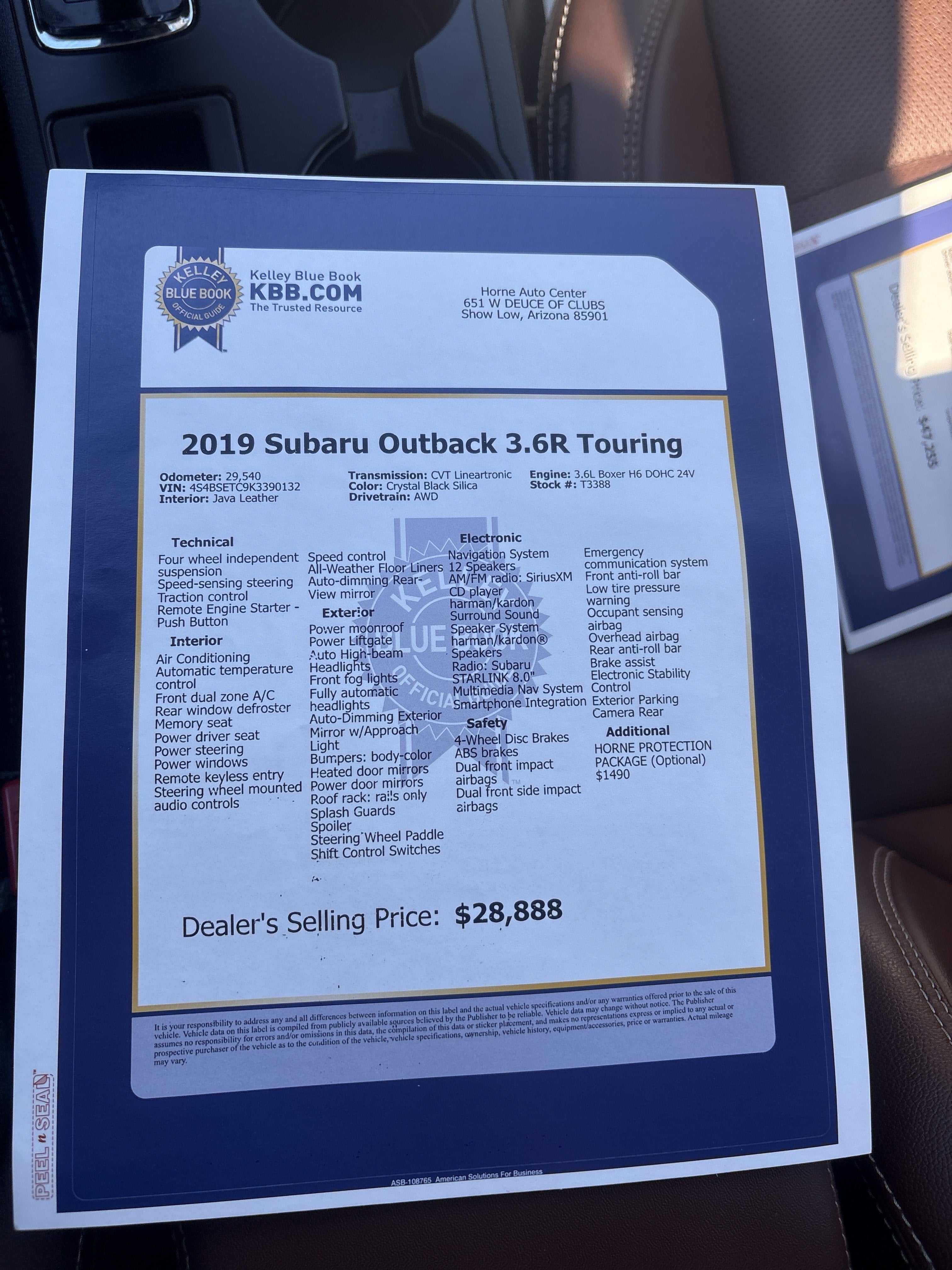 2019 Subaru Outback Touring