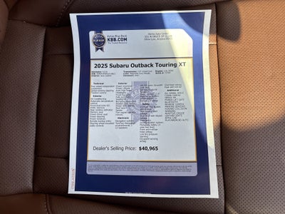 2025 Subaru Outback Touring XT