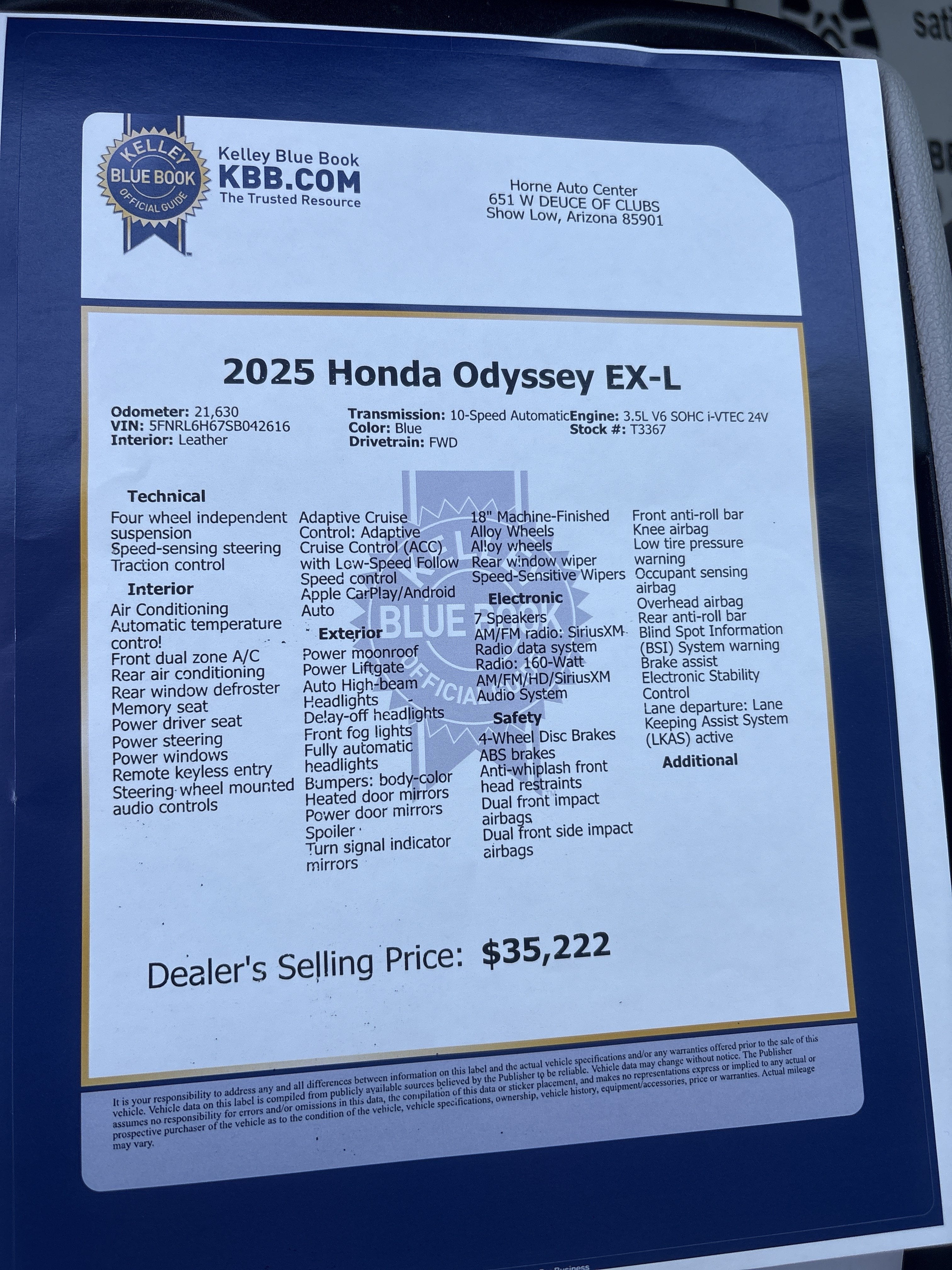 2025 Honda Odyssey EX-L