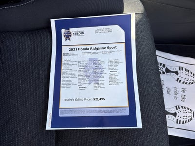2021 Honda Ridgeline Sport