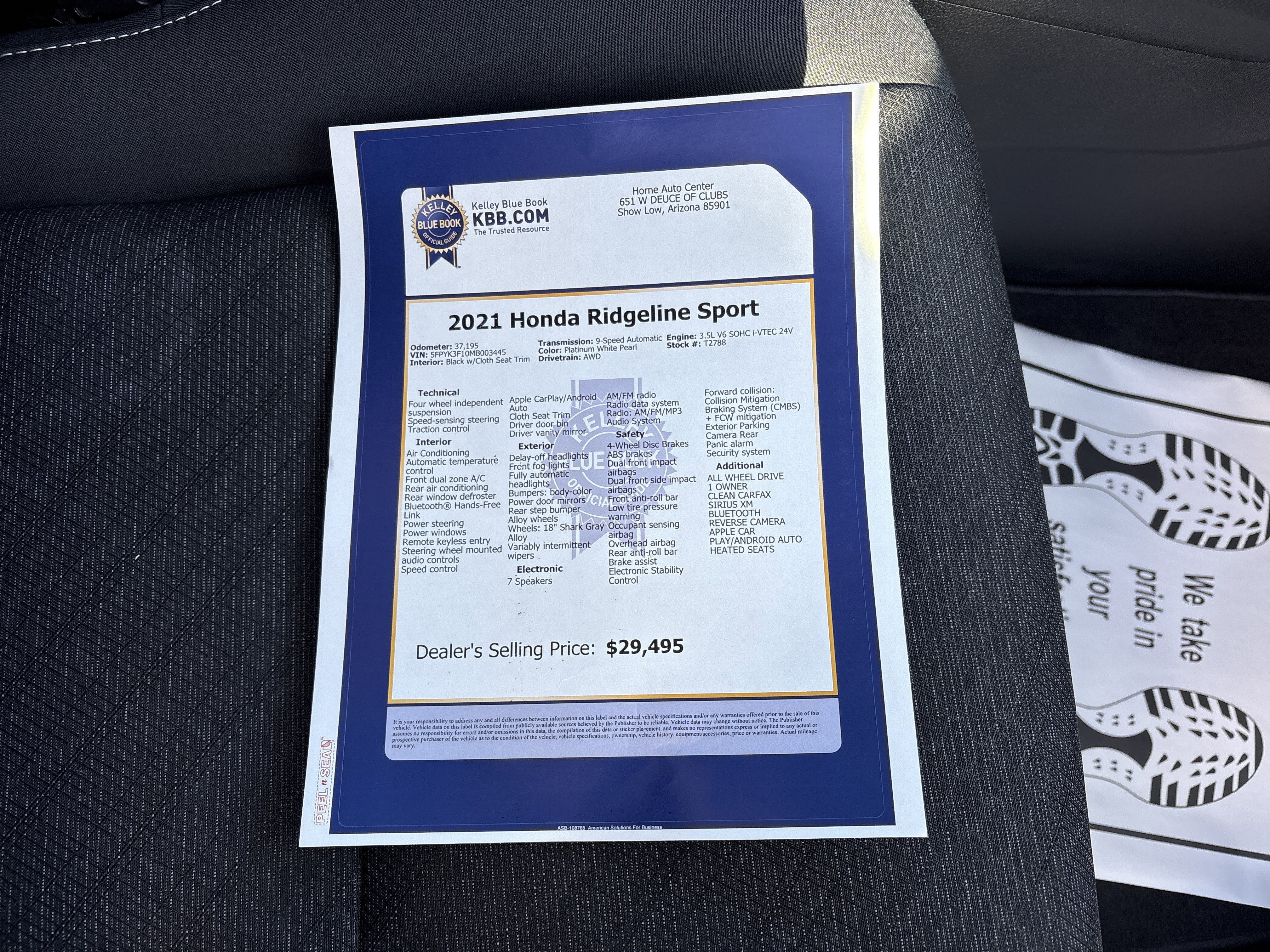 2021 Honda Ridgeline Sport