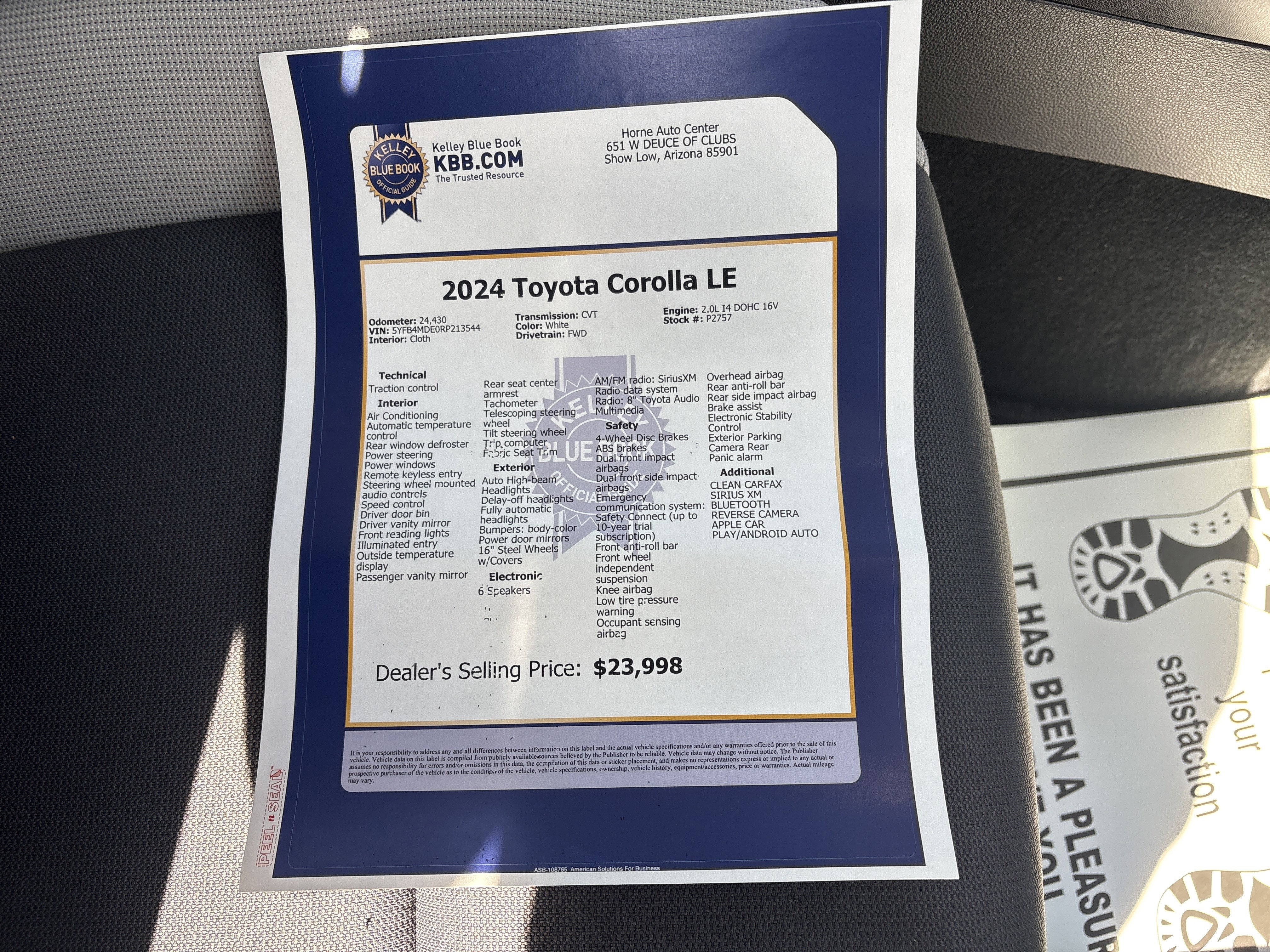 2024 Toyota Corolla LE