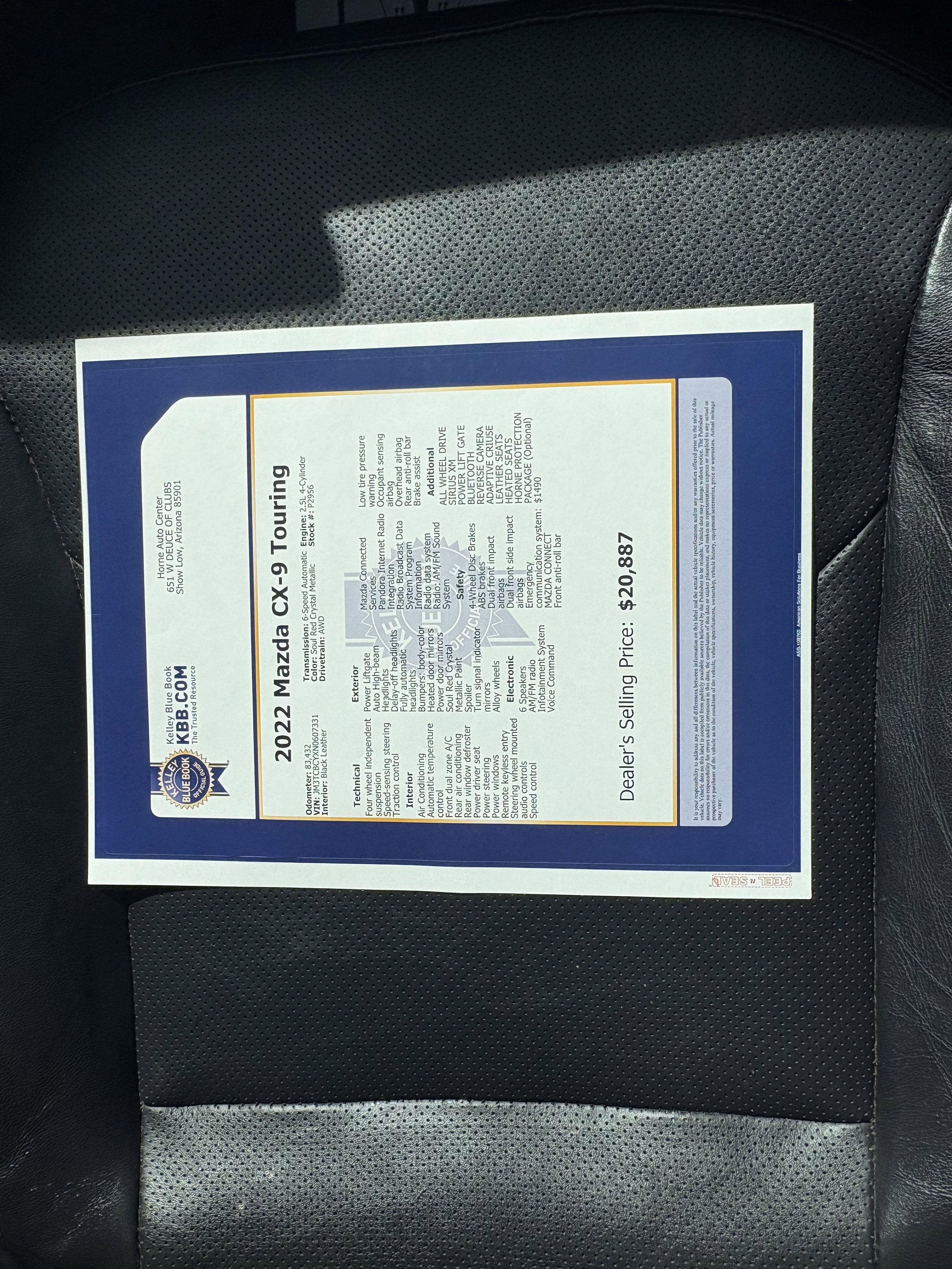 2022 Mazda Mazda CX-9 Touring