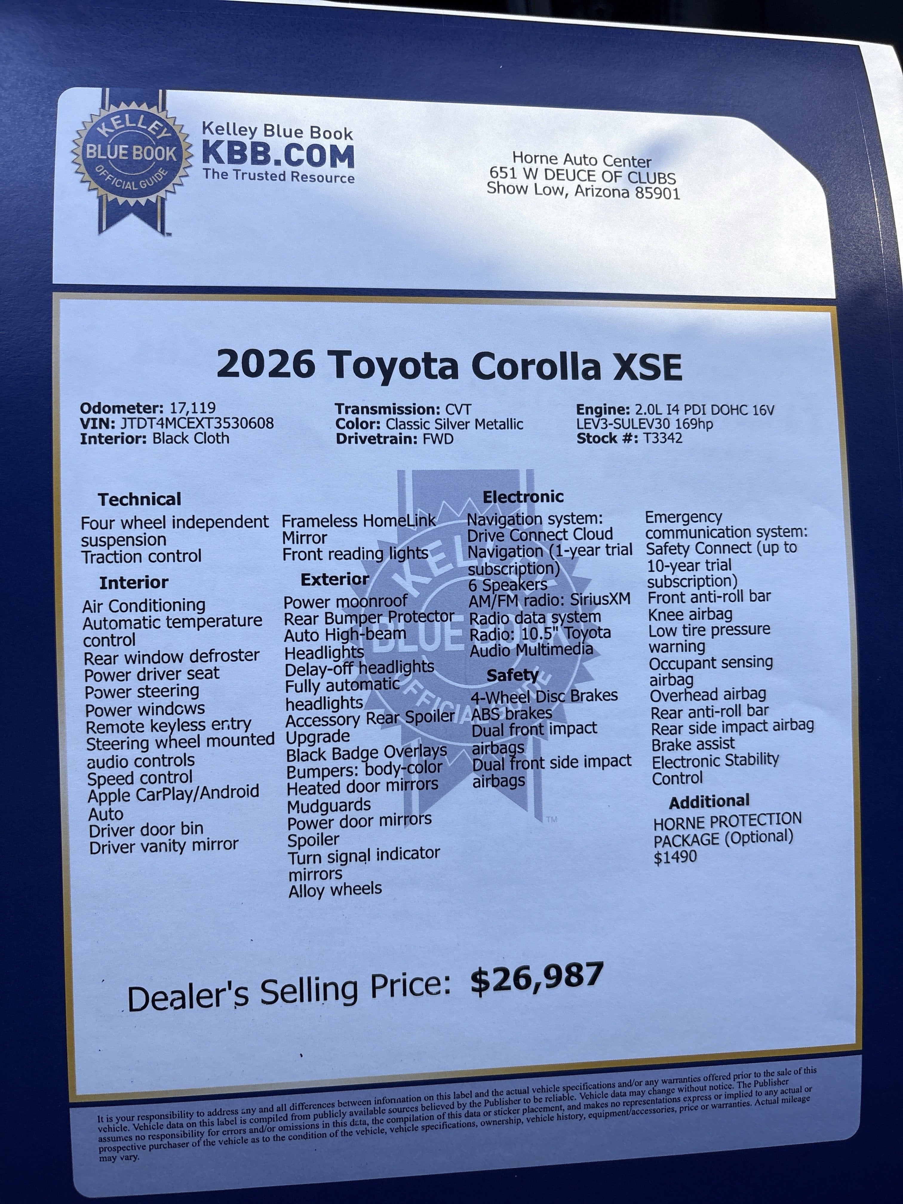 2026 Toyota Corolla XSE